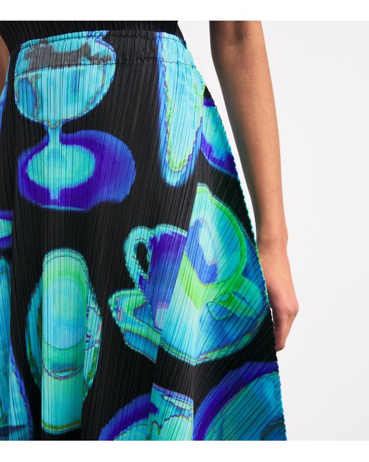 pleats-please-issey-miyake-thermal-foods-midi-skirt-in-blue-lyst