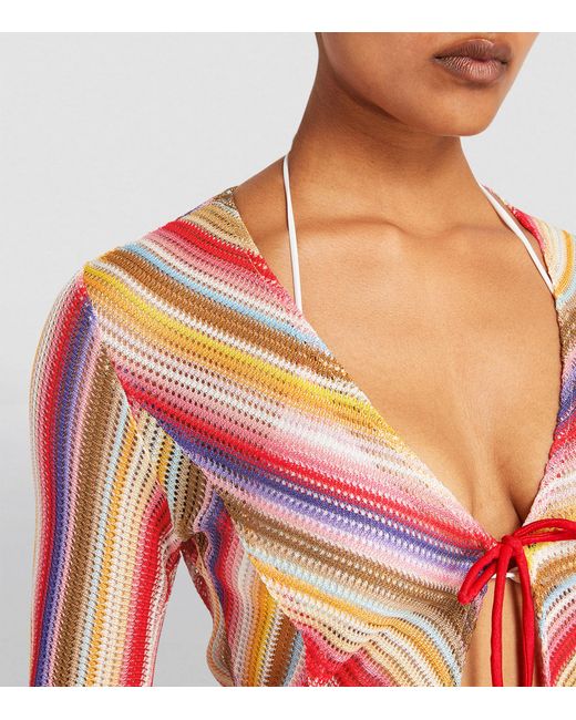 Missoni Red Mis Long Cover Up