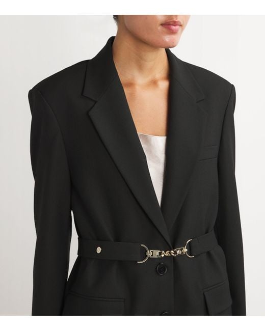 Maje Black Chain-Detail Blazer