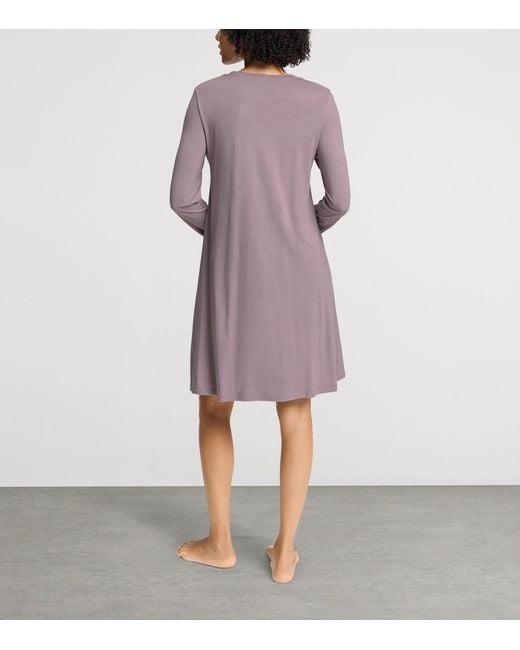 Hanro Purple Cotton-Modal Sleep & Lounge Nightdress