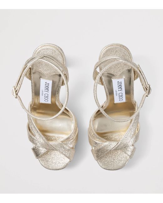 Jimmy Choo Kove 120 Metallic Platform Sandals