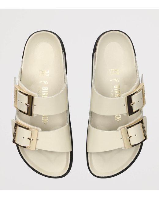 Birkenstock White Leather Arizona Sandals