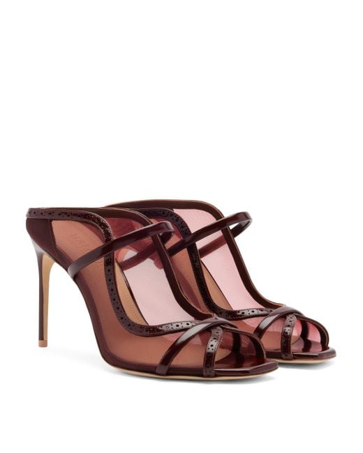 Malone Souliers Brown Mesh Noah Heeled Sandals 90