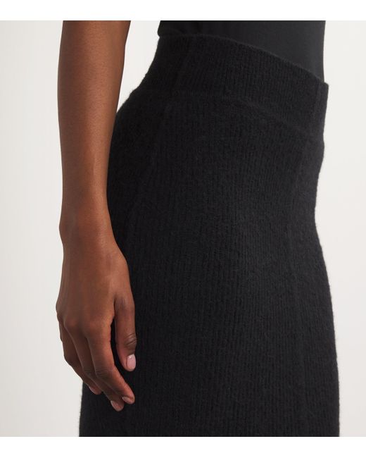 Rick Owens Black Alpaca-Blend Pillar Skirt