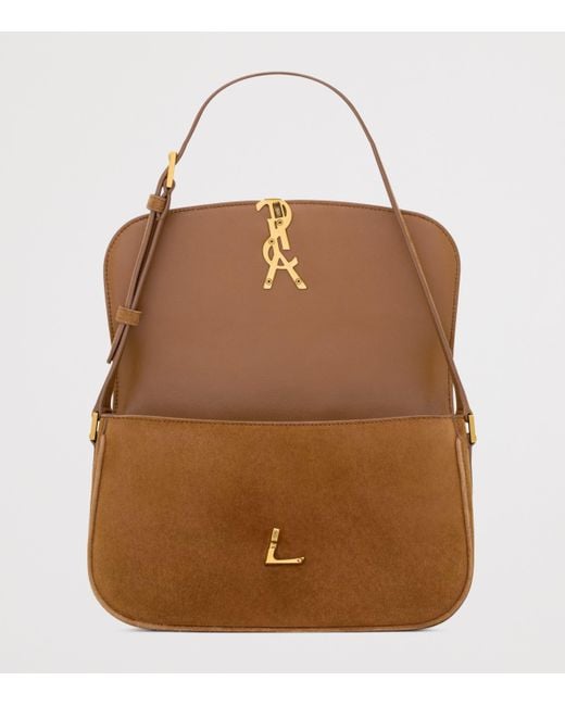 Saint Laurent Brown Medium Suede Soferino Shoulder Bag