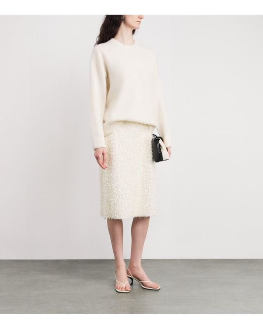 Vince White Fringe Knee-Length Skirt