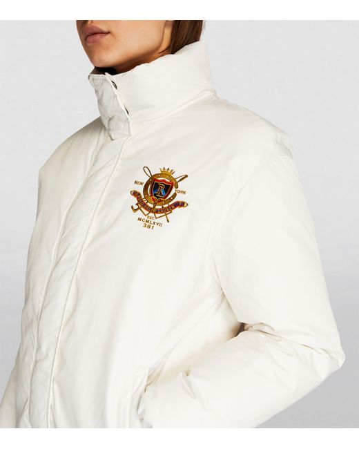 Polo Ralph Lauren White Down-filled Crest Puffer Jacket
