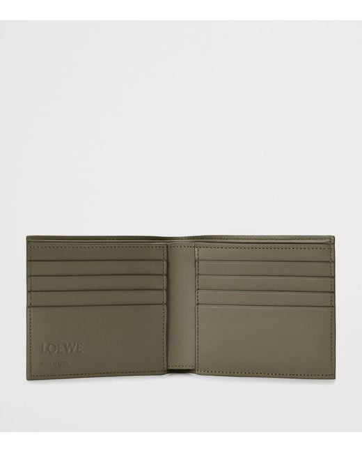 Loewe Green Leather Bifold Wallet for men