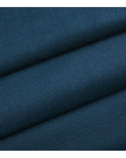 Johnstons Blue Natural Cashmere Scarf for men