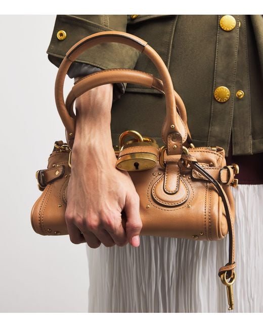 Chloé Brown Small Leather Paddington Top-Handle Bag