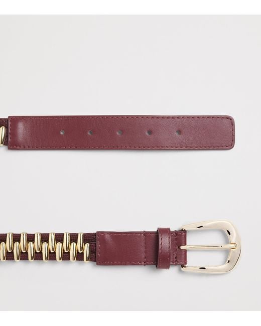 Sandro Purple Leather Studded Belt