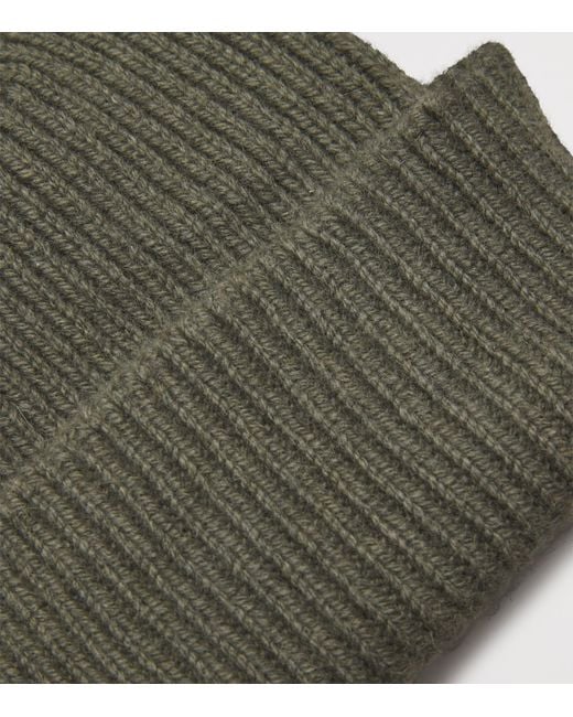 Le Bonnet Green Lambswool-Caregora Classic Beanie for men