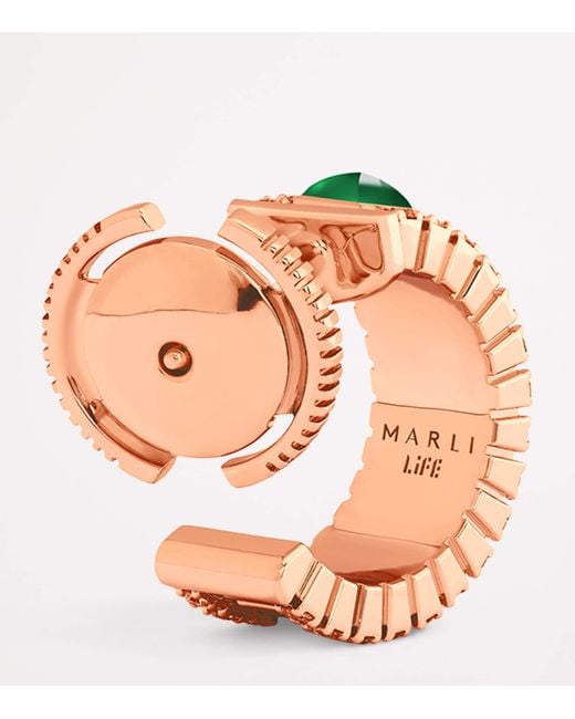 Marli New York White Mini, Diamond And Agate Life Hoop Earrings