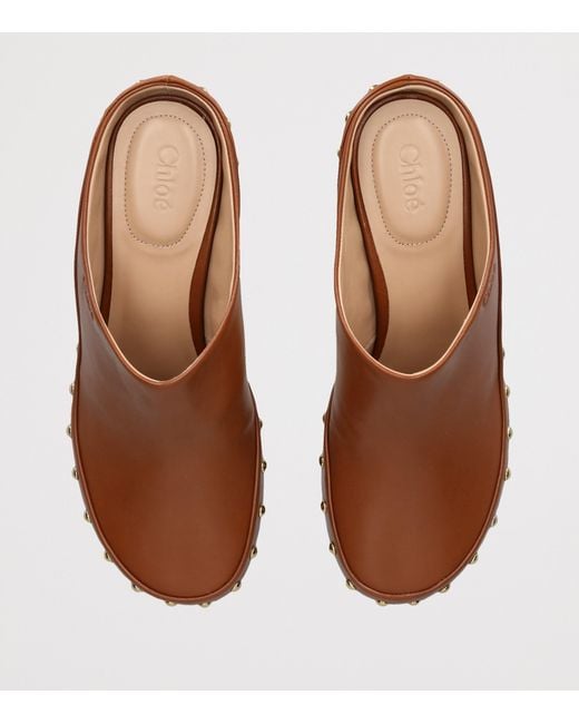 Chloé Brown Junie Heeled Mules 60