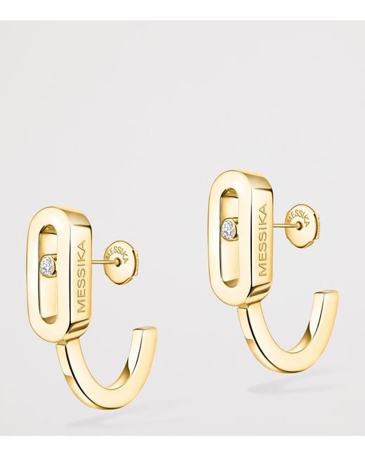 Messika Metallic Move Uno And Diamond Mini Hoop Earrings