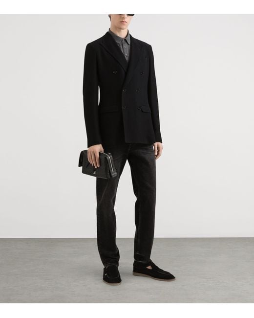 Dolce & Gabbana Black Dg Patch Slim Jeans for men