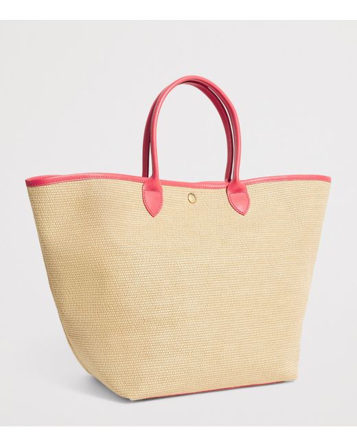 Longchamp Pink Large Le Pliage Basket Bag