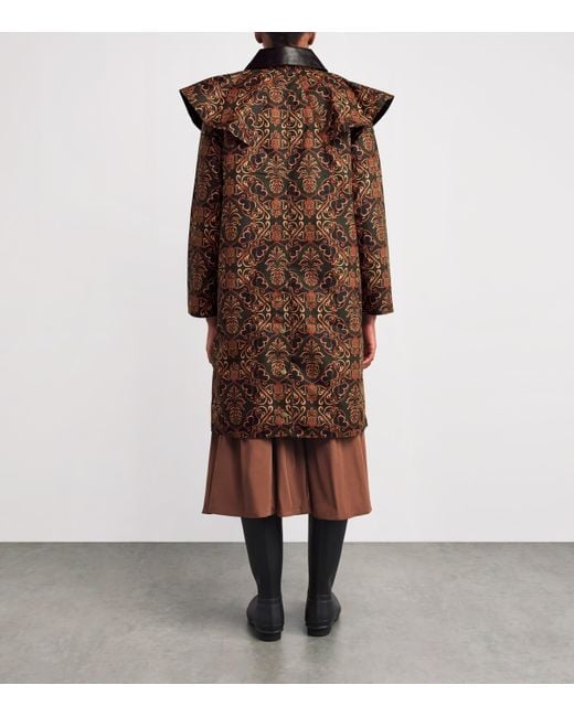 Barbour Brown X Farm Rio Waxed Cotton Luana Jacket