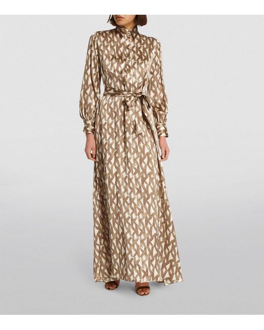 Kiton Natural Silk Belted Maxi Dress