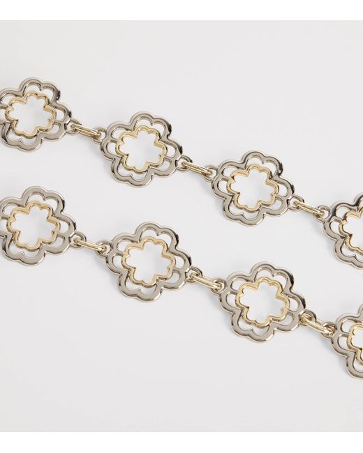 Maje White Clover Chain Belt