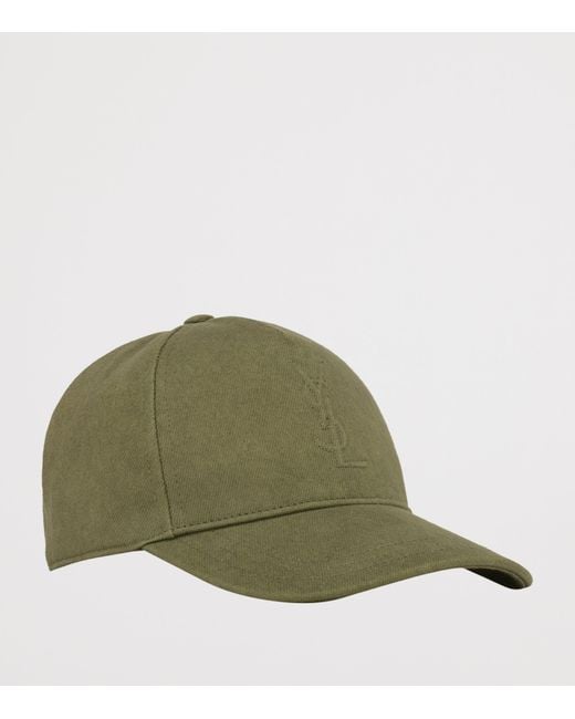 Saint Laurent Green Cassandre Logo Cap