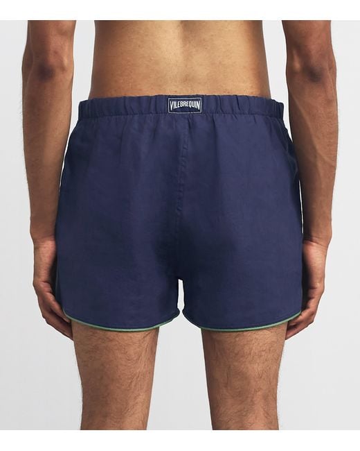 Vilebrequin Blue Linen Maurice Swim Shorts for men