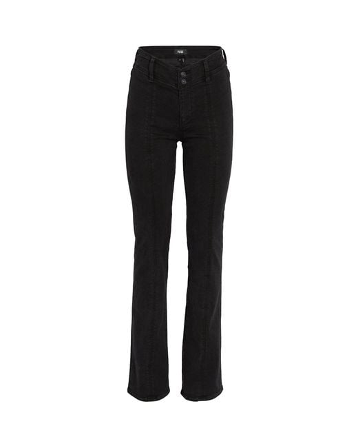 PAIGE Black Manhattan High-rise Bootcut Jeans