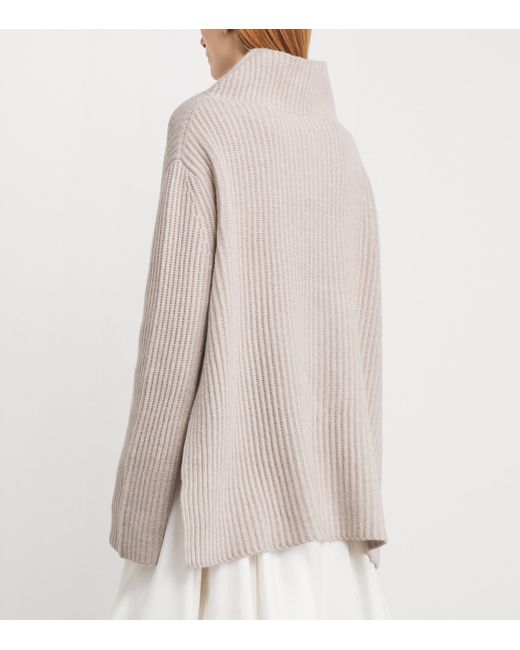LeKasha White Organic Cashmere Lisboa Sweater