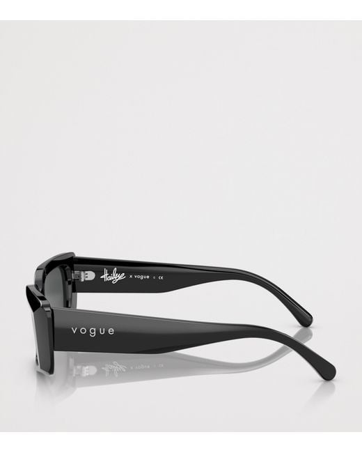 Vogue Black Acetate Pillow Sunglasses