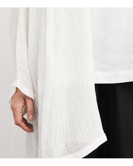 Eskandar White Linen-Blend Jacket