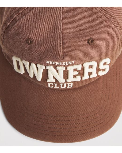 Represent Brown Cotton Owners Club Baseball Cap for men