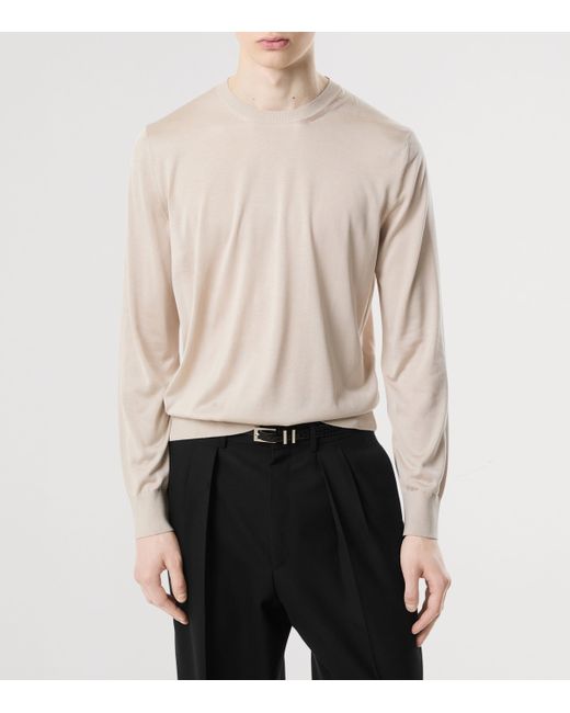 Tom Ford Natural Silk Crew-Neck Sweater for men