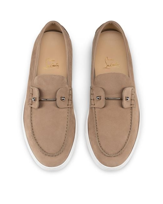 Christian Louboutin Brown Chambeliboat Suede Loafers for men