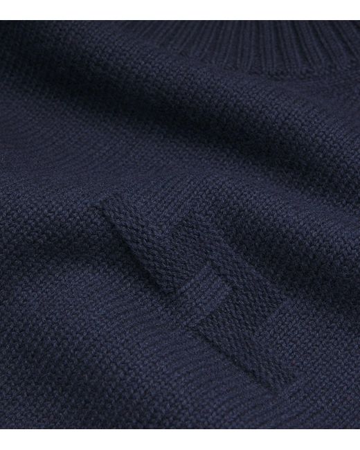 J.Lindeberg Blue Wool-Bci Cotton Eddy Sweater for men