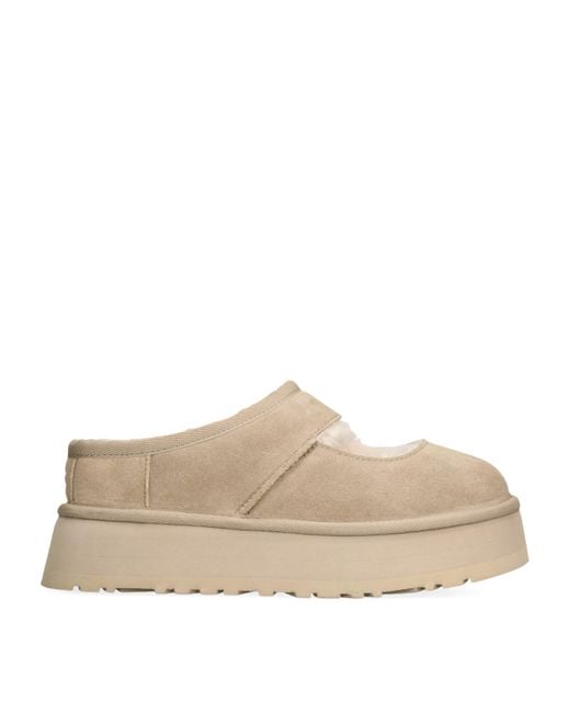 Ugg Natural Suede Bea Mary Jane Slippers