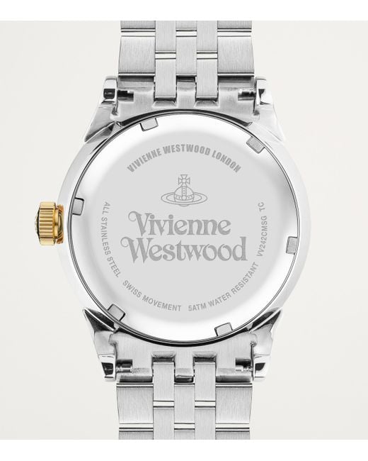 Vivienne Westwood Metallic Stainless Steel Seymour Homme Watch for men