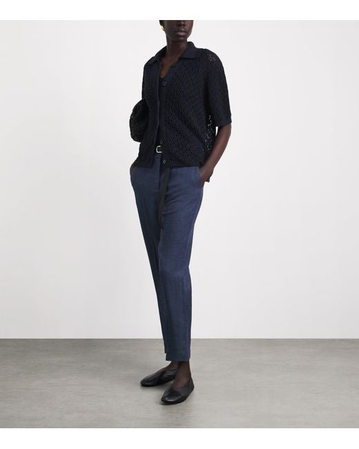 Eleventy Blue New York Straight Trousers