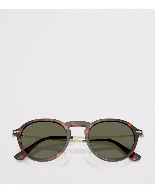 Persol Green Tortoiseshell Phantos Sunglasses