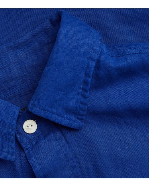 Polo Ralph Lauren Blue Silk-linen Long-sleeve Shirt for men