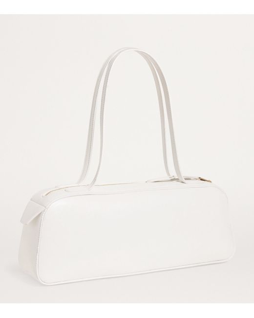 Khaite White Leather Simona Shoulder Bag