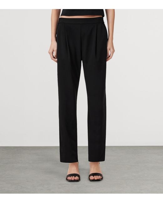 AllSaints Black Aledia Tailored Trousers