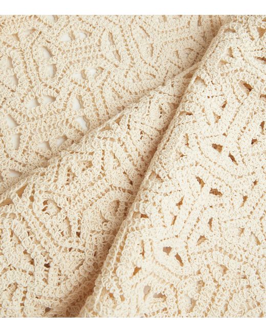 MAX&Co. Natural Crochet Mini Dress