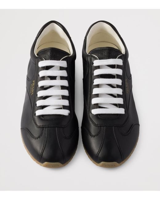 Prada Black Nappa Leather Sneakers