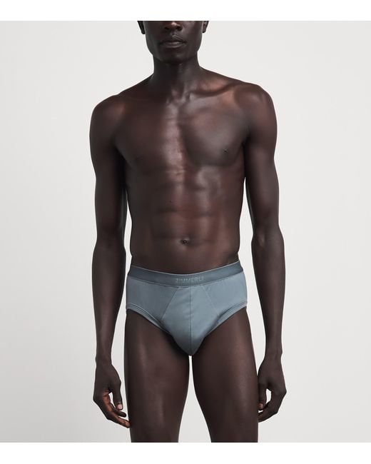 Zimmerli of Switzerland Gray Sea Island Cotton Briefs for men