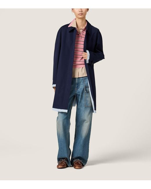 Miu Miu Natural Cotton Poplin Check Oversized Shirt