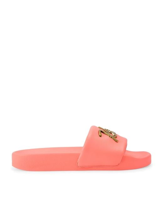 Kurt Geiger Pink Meena Logo Slides