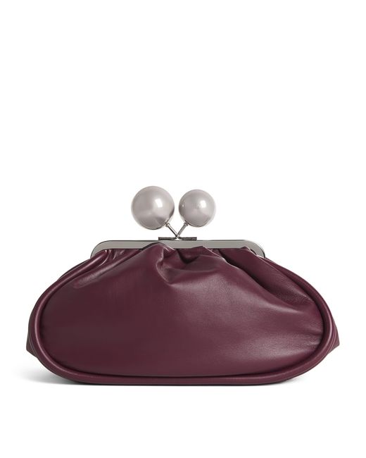 Weekend by Maxmara Purple Medium Leather Pasticcino Clutch Bag