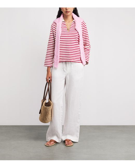 Polo Ralph Lauren Red Cotton Stripe Rugby Shirt