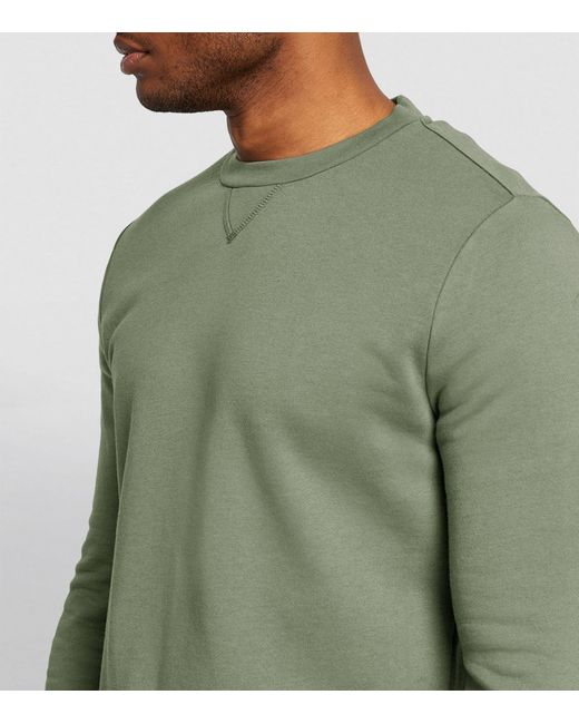 Derek Rose Green Cotton-modal Quinn Sweatshirt for men