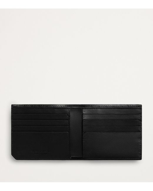 Bottega Veneta Black Leather Intrecciato Bifold Wallet for men